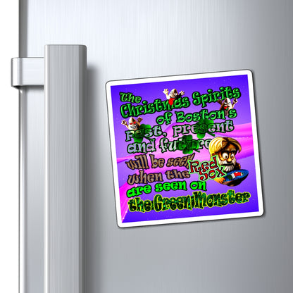 christmas spirits of boston - Magnets - (purple-pink wave)
