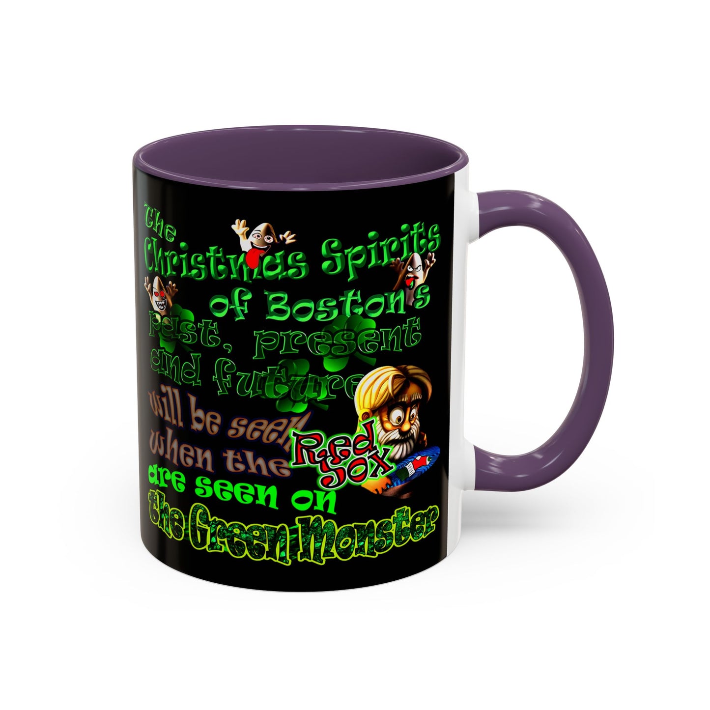 christmas spirits of boston - Accent Mug (black)