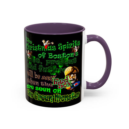 christmas spirits of boston - Accent Mug (black)