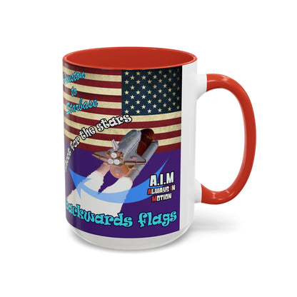 shoot for the stars - Accent Mug (purple)