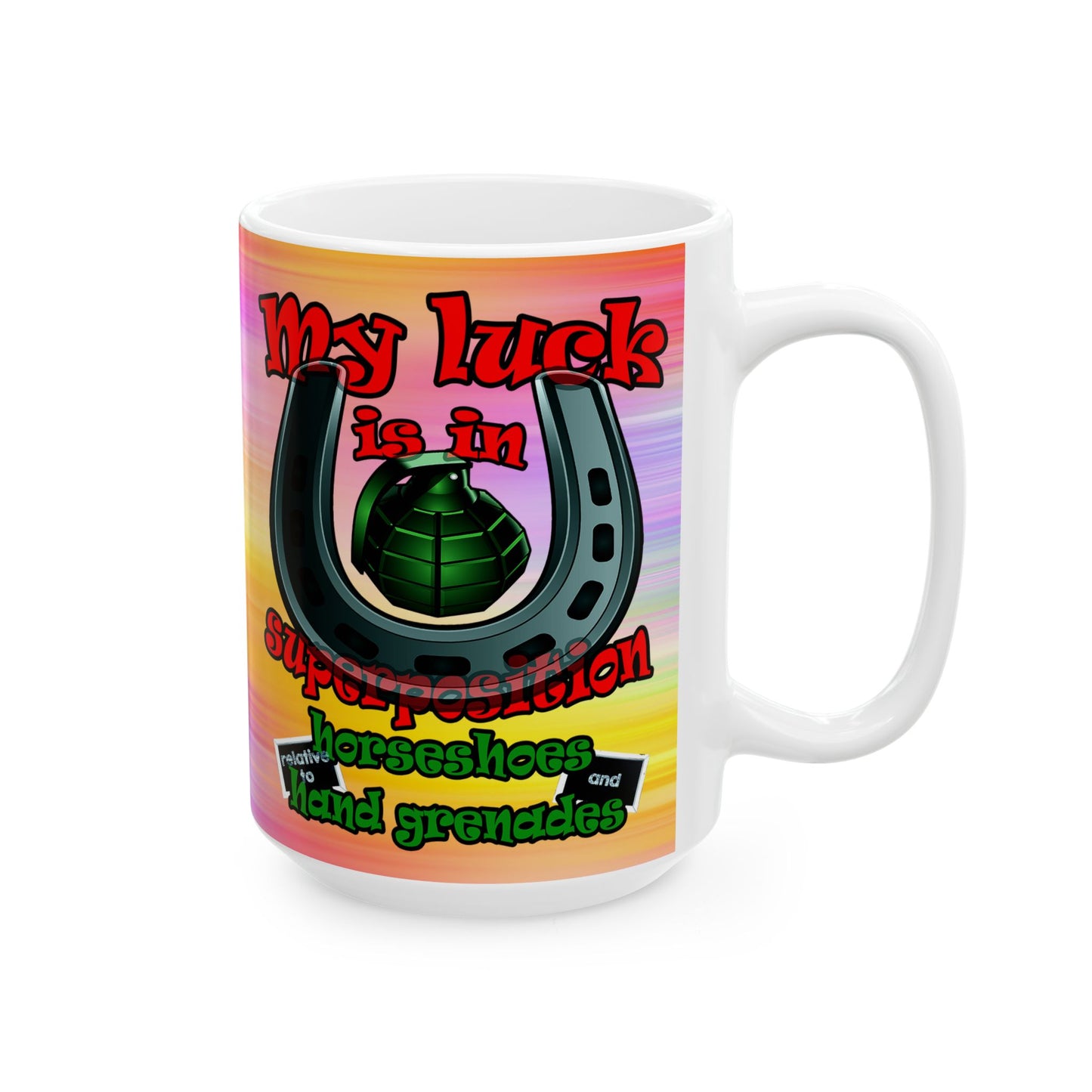 my luck - White Mug (color blur)