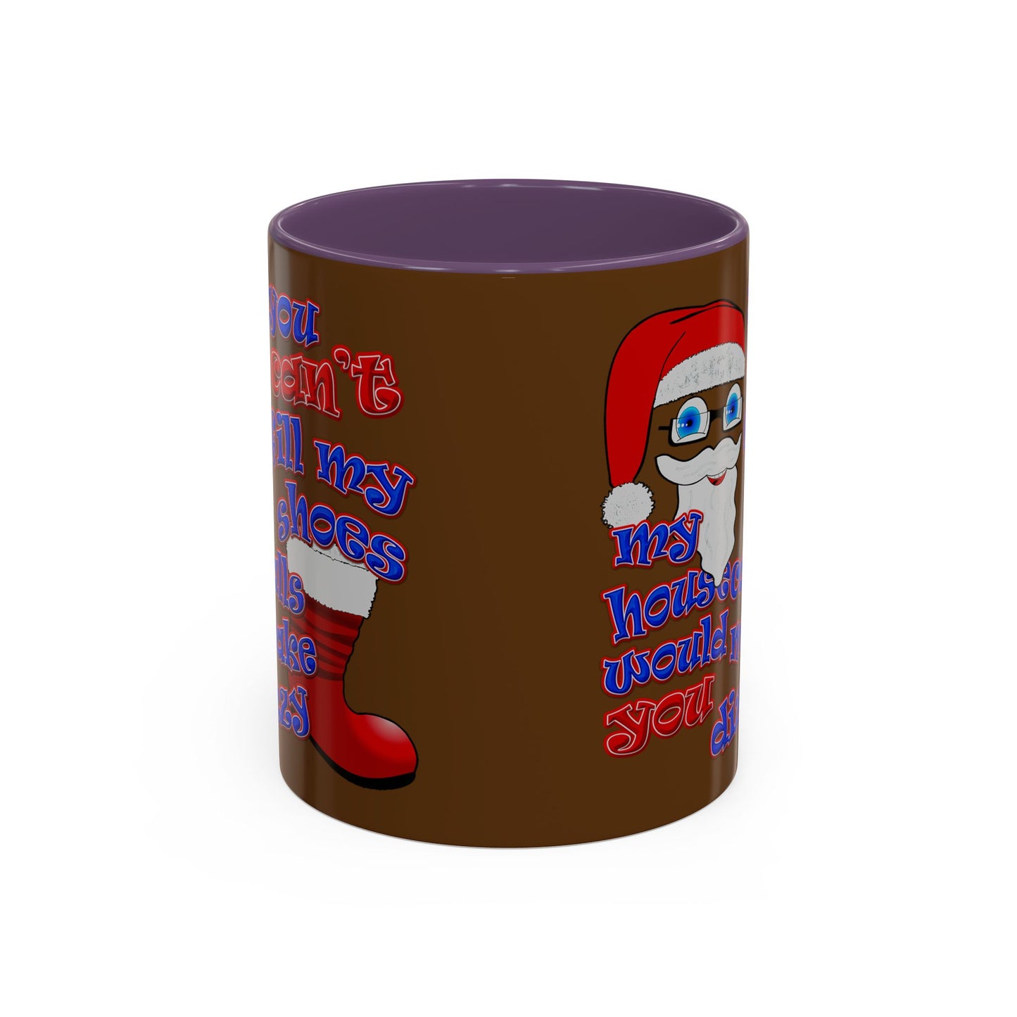 santa's shoes - Accent Mug (brown)