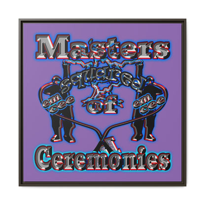 em cee squared - framed canvas art (light purple)