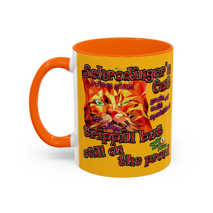 schrodinger's cat - Accent Mug (yellow)