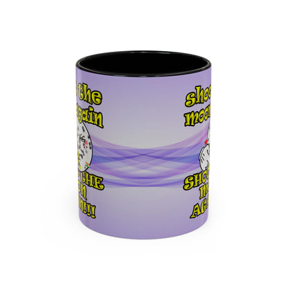 shoot the moon again - Accent Mug (light blue-pink wave)