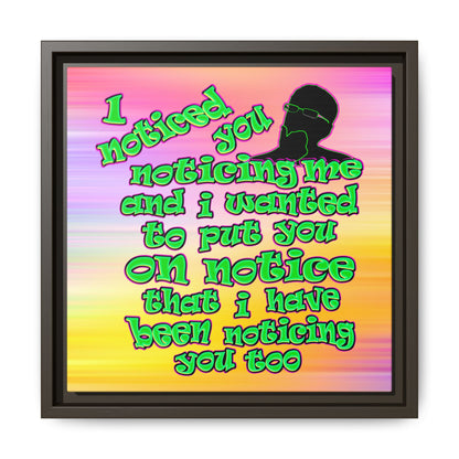 noticed you noticing - framed canvas art (color blur)