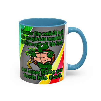 turtle race - Accent Mug (rainbow split)