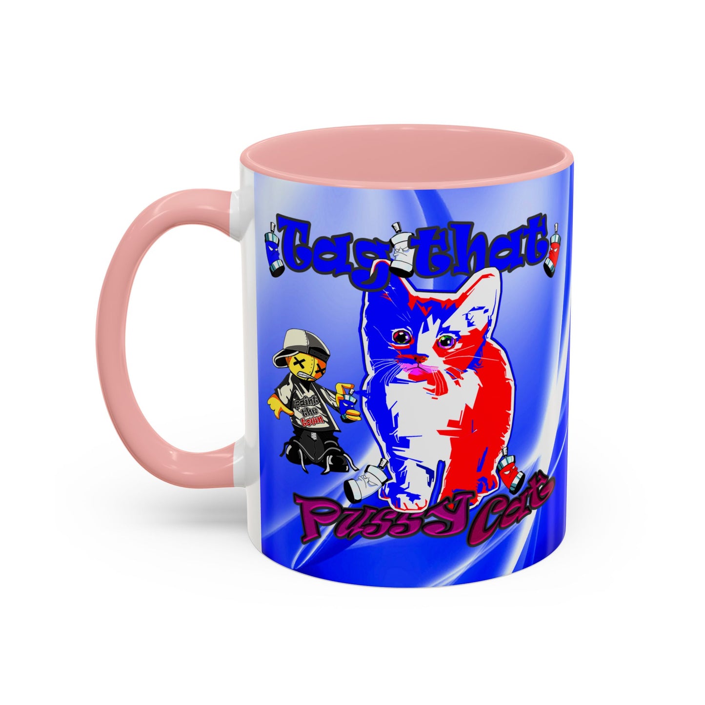tag that - Accent Mug (blue-white wave)