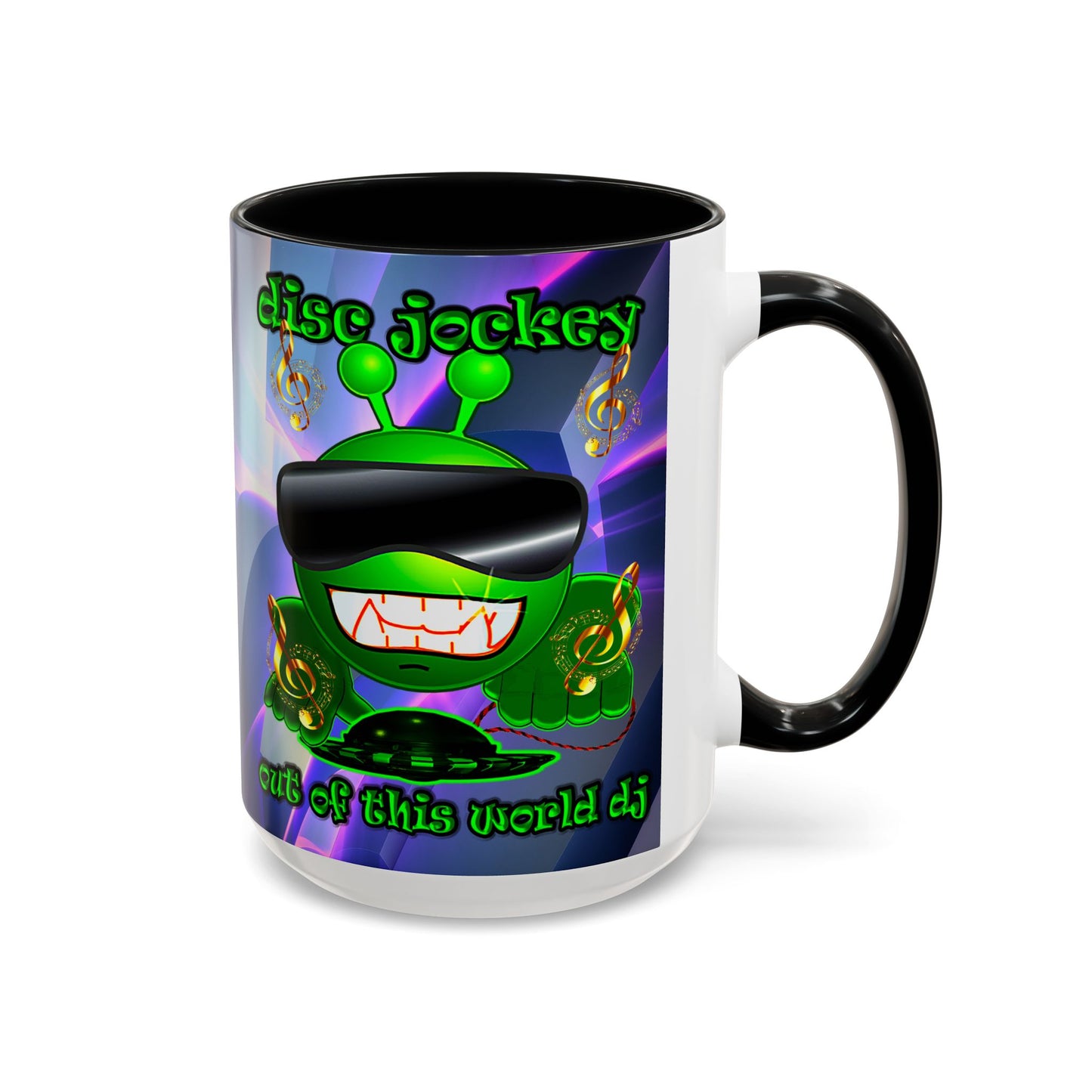 disc jockey - Accent Mug (grey-pink wave)