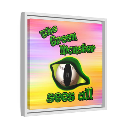 green monster - framed canvas art (color blur)