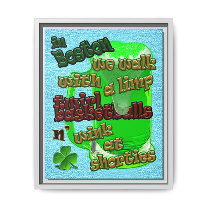 celtics logo - framed canvas art (faded blue)