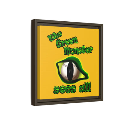 green monster - framed canvas art (yellow)