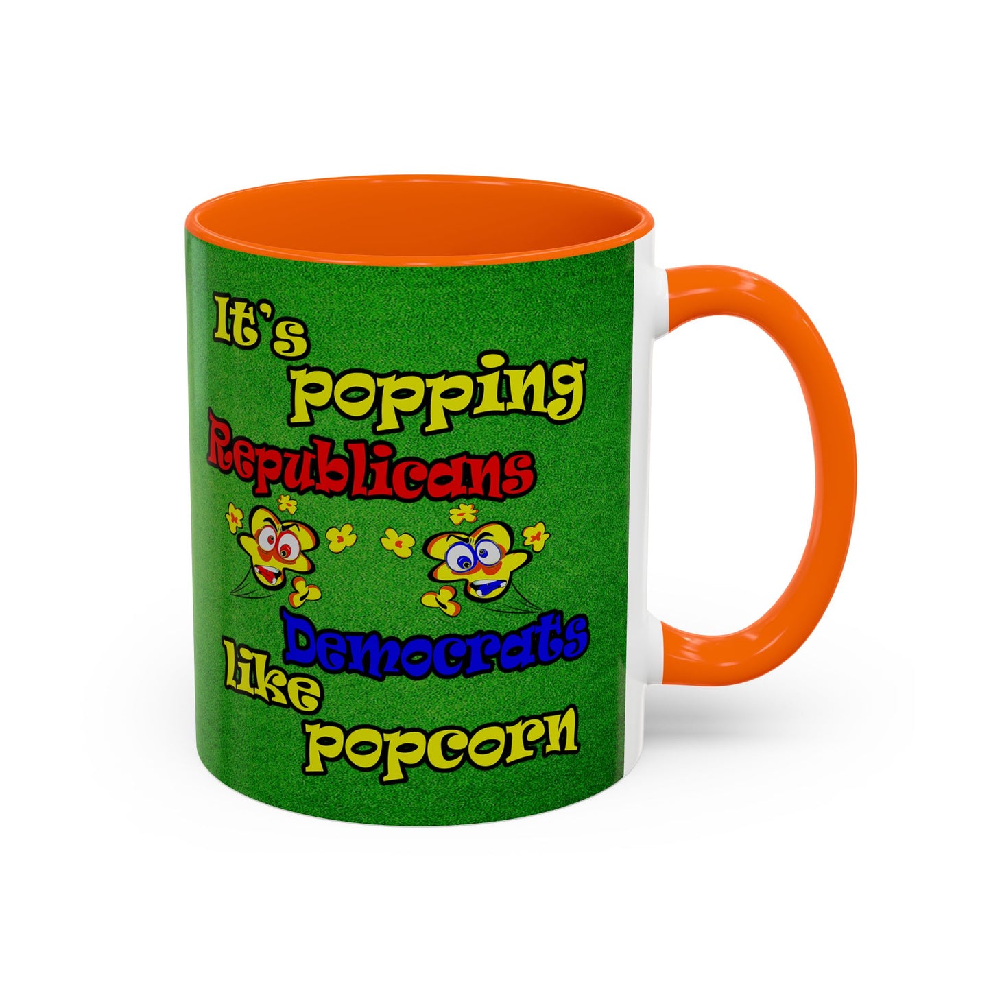 popping like popcorn - Accent Mug (green turf)