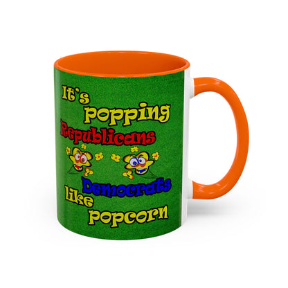 popping like popcorn - Accent Mug (green turf)