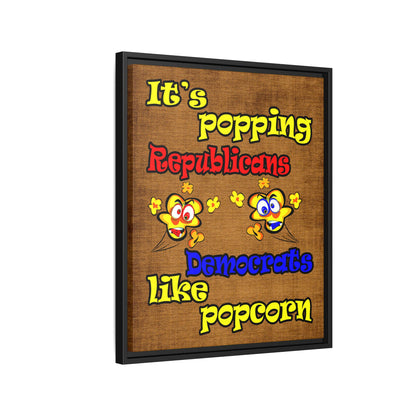 popping like popcorn - framed canvas art (brown papyrus)