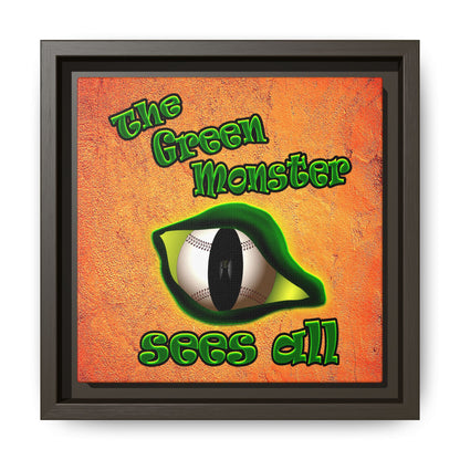 green monster - framed canvas art (burnt orange)