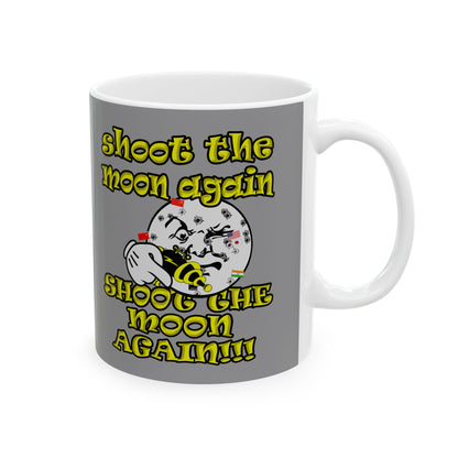 shoot the moon again - White Mug (grey)