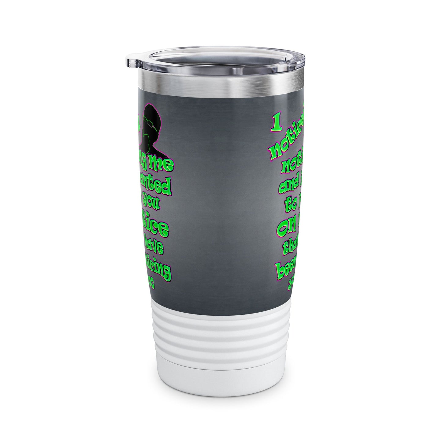noticed you noticing - Ringneck Tumbler, 20oz (grey-light grey)