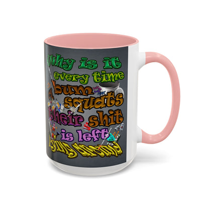 the bum's shit - Accent Mug (grey-light grey)