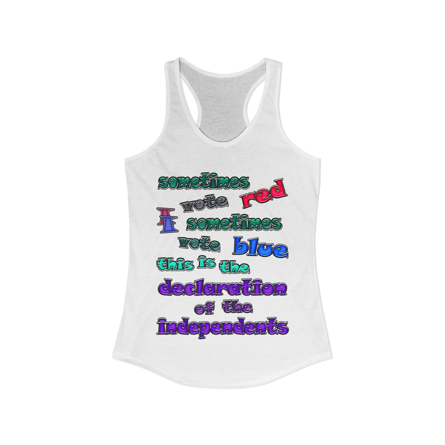 declaration of the independents - Women's Ideal Racerback Tank
