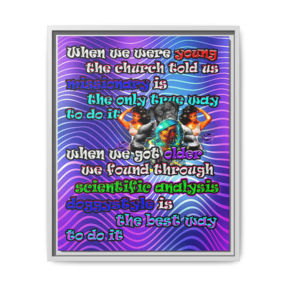 doggystyle - framed canvas art (purple wave)
