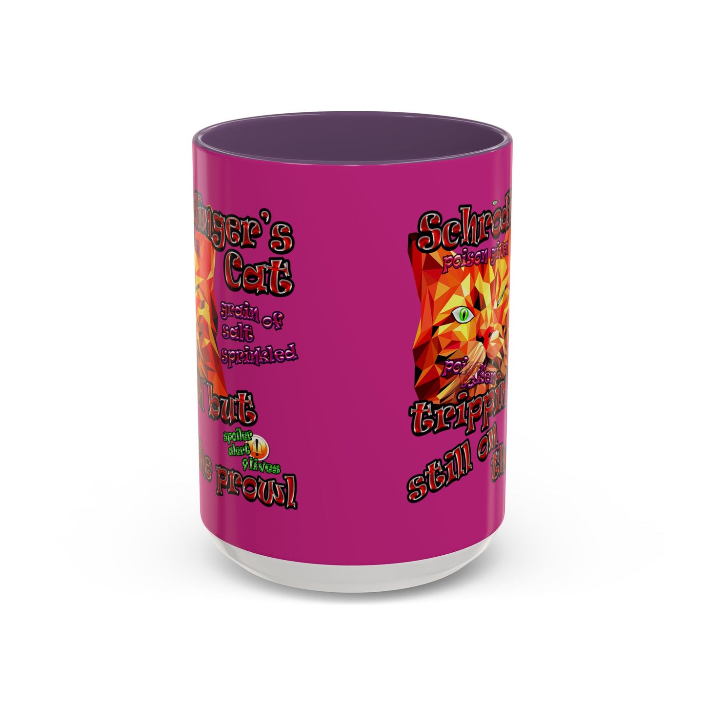 schrodinger's cat - Accent Mug (pink)