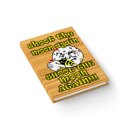 shoot the moon again - journal-blank (butterscotch wood finish)
