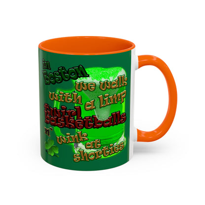 celtics logo - Accent Mug (dark green)