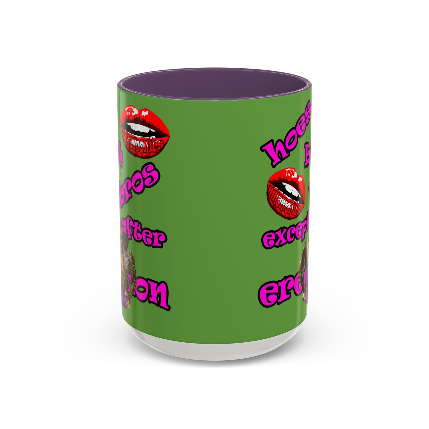 hoes b4 bros - Accent Mug (green)