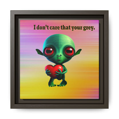 I don't care that your grey - framed canvas art (color blur)