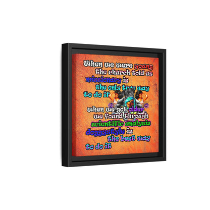 doggystyle - framed canvas art (burnt orange)