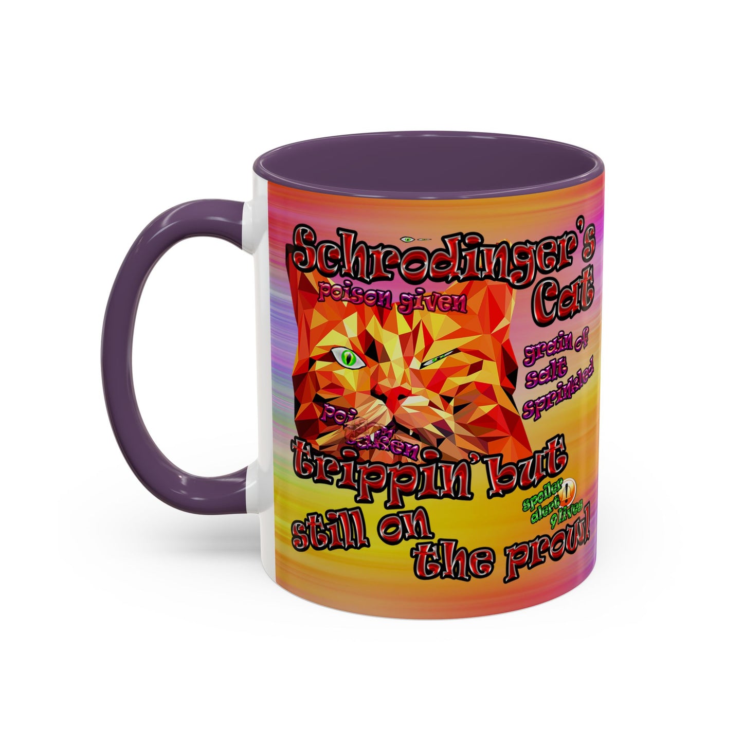 schrodinger's cat - Accent Mug (color blur)