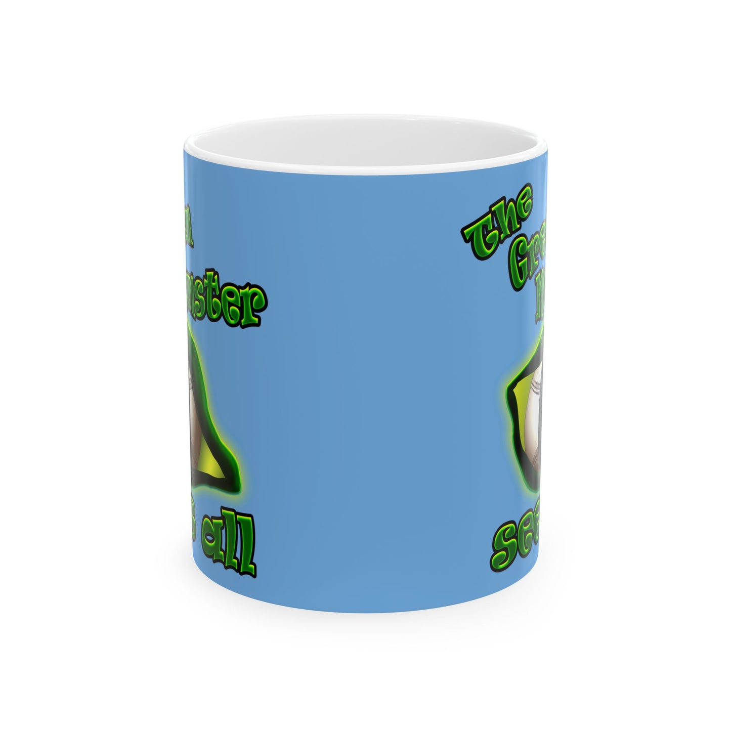green monster - White Mug (light blue)
