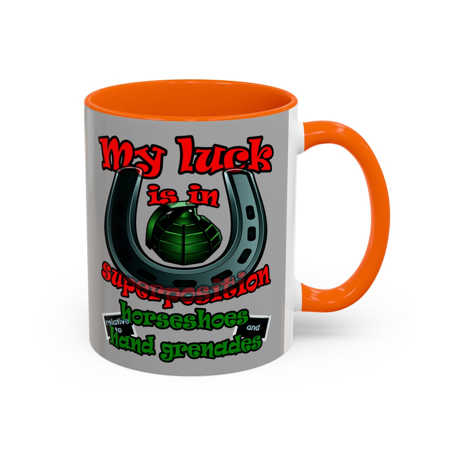 my luck - Accent Mug (light grey)