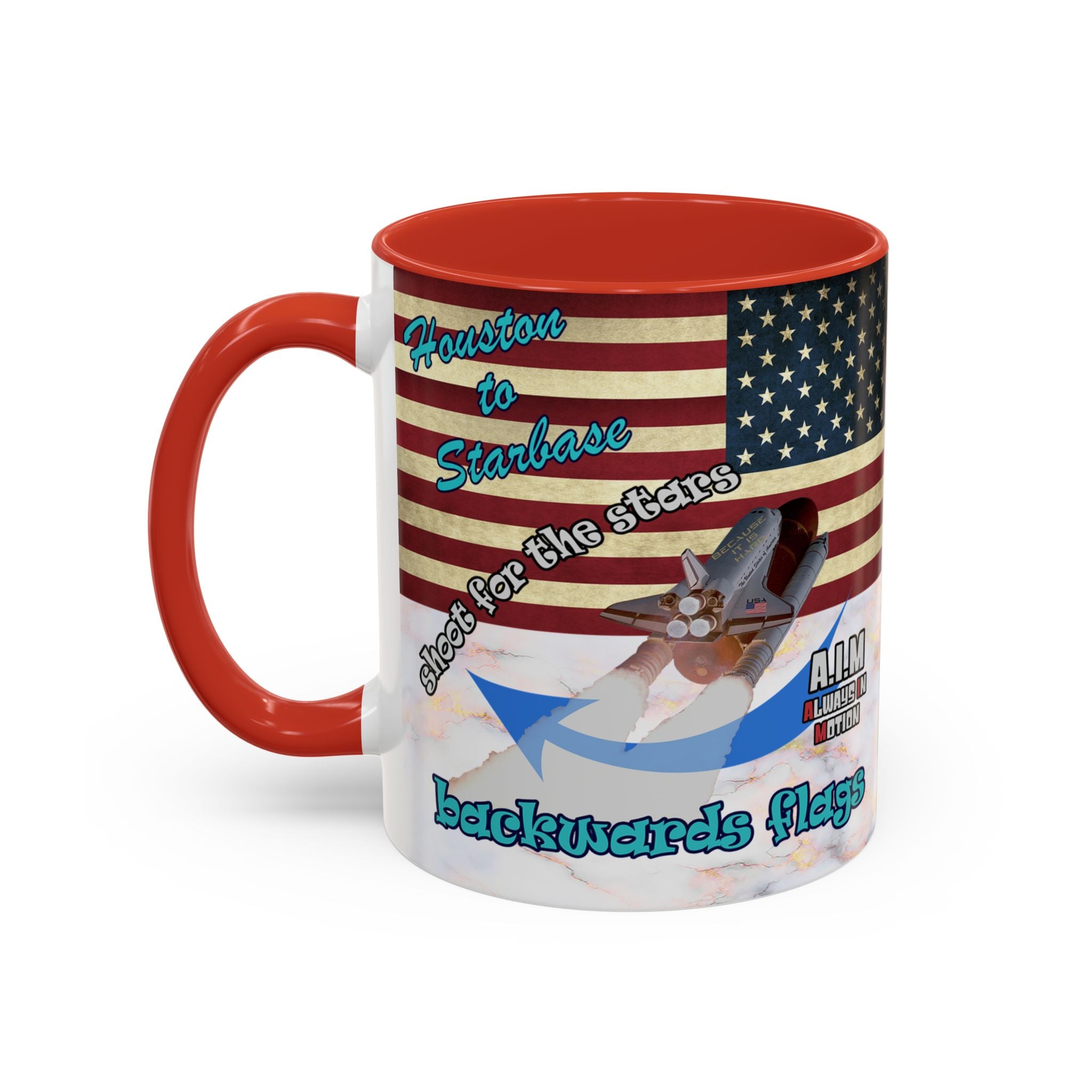 shoot for the stars - Accent Mug (white marble)
