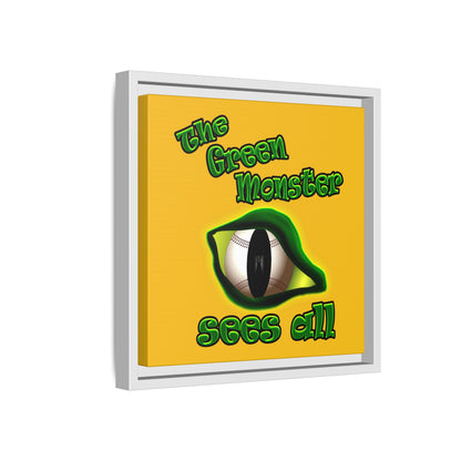 green monster - framed canvas art (yellow)