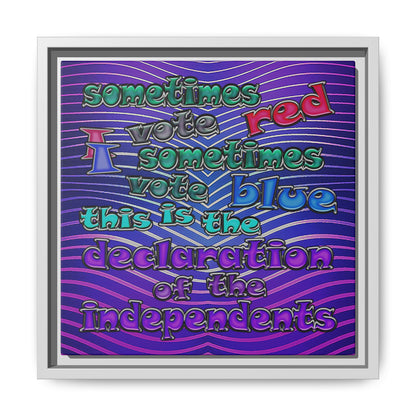 declaration of the independents - framed canvas art (purple wave)