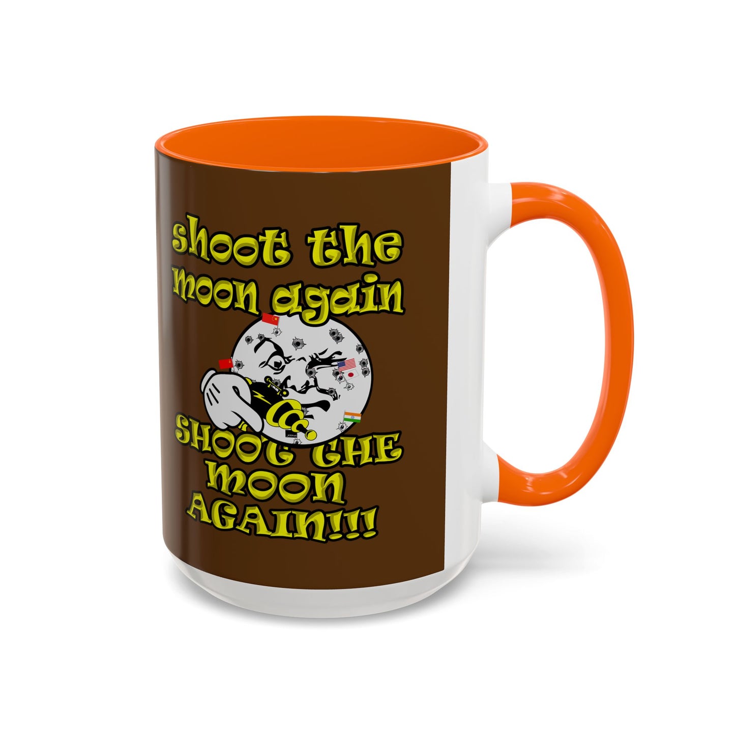 shoot the moon again - Accent Mug (brown)