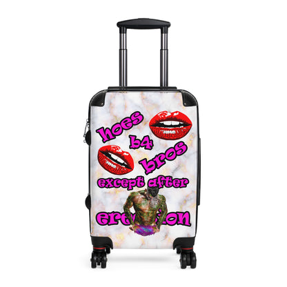 hoes b4 bros - Suitcase (white marble)