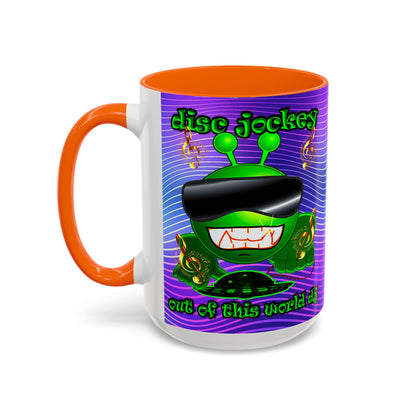disc jockey - Accent Mug (purple wave)