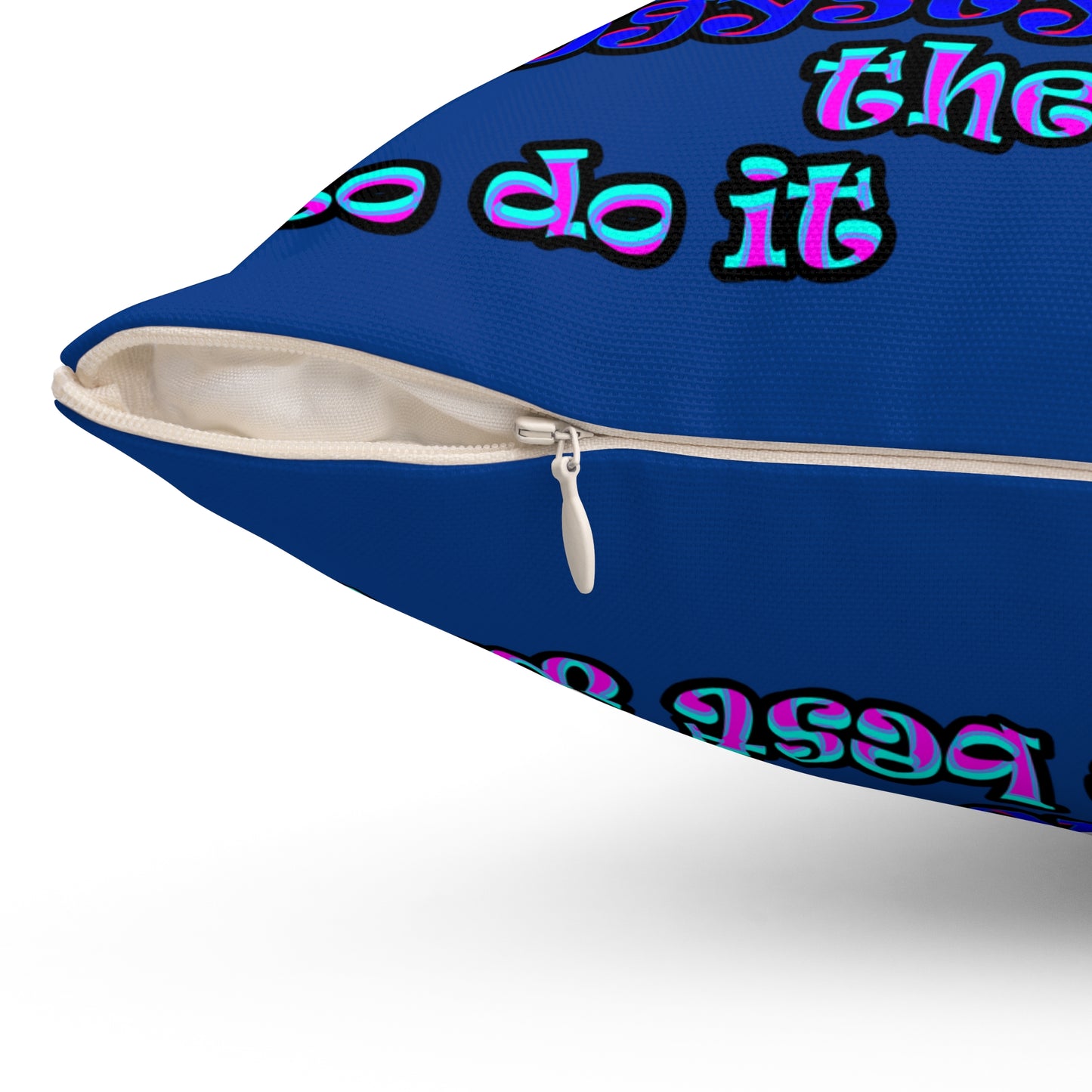 doggystyle - Spun Polyester Square Pillow - (dark blue)