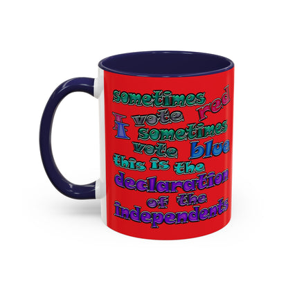 declaration of the independents - Accent Mug (red)