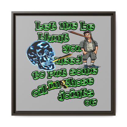 og - framed canvas art (light grey)