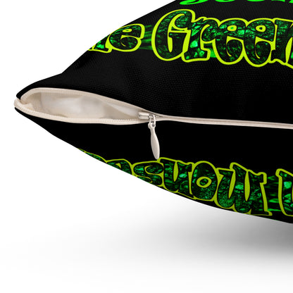 christmas spirits of boston - Spun Polyester Square Pillow - (black)