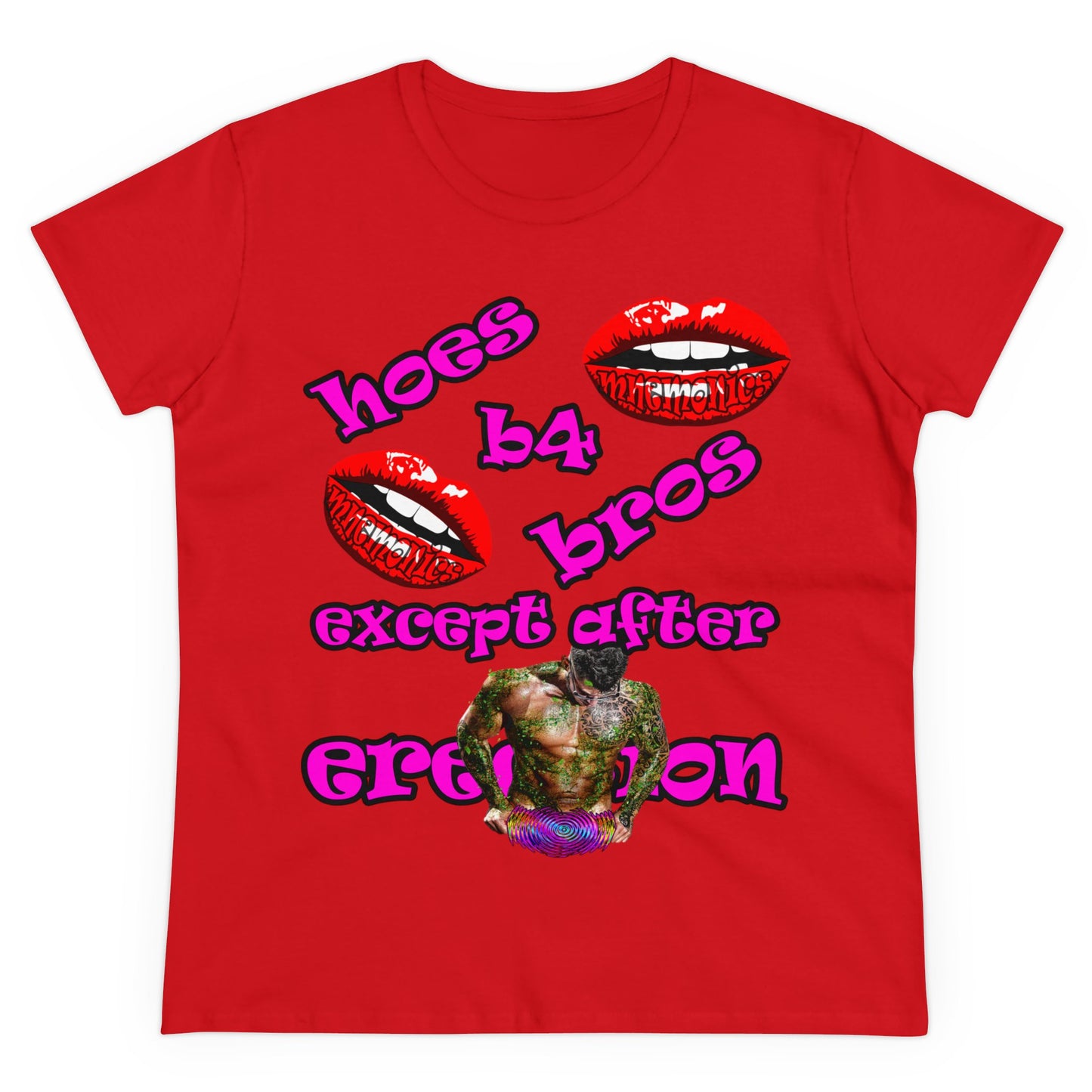 hoes b4 bros - Women's Midweight Cotton Tee