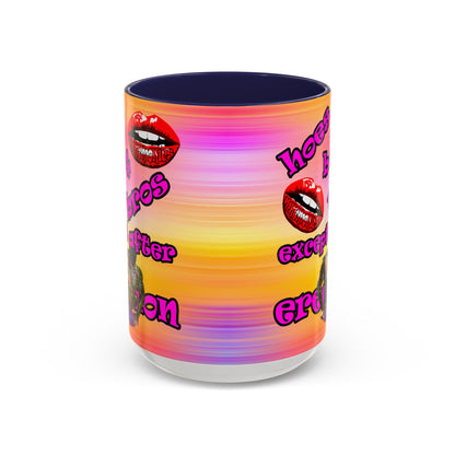hoes b4 bros - Accent Mug (color blur)