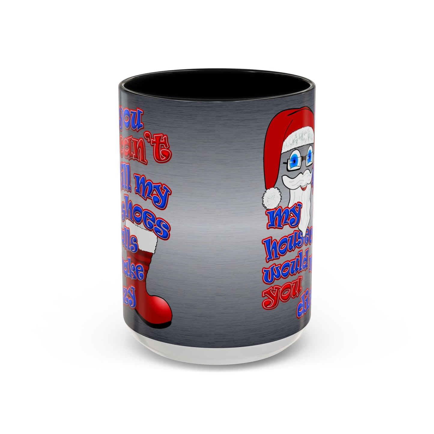 santa's shoes - Accent Mug (brushed nickel)