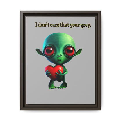 I don't care that your grey - framed canvas art (light grey)