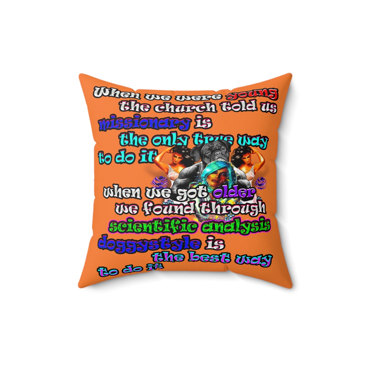 doggystyle - Spun Polyester Square Pillow - (crusta)