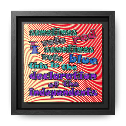 declaration of the independents - framed canvas art (yellow-orange wave)